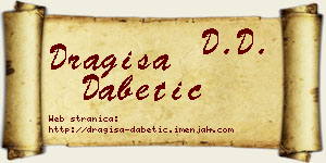 Dragiša Dabetić vizit kartica